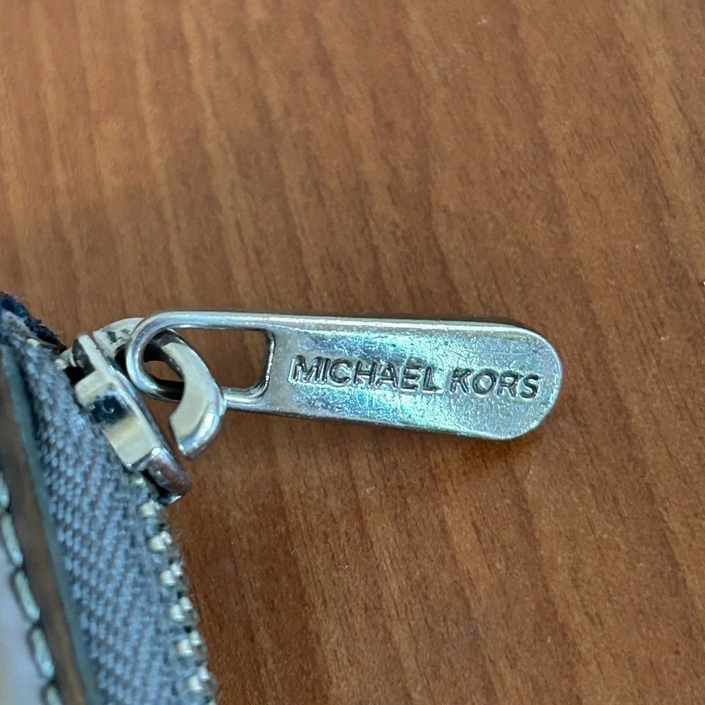 Michael Kors Studded Jet Set Zip Around Zipper Wallet